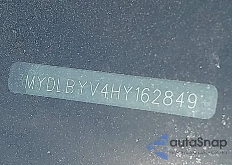 2017 Toyota Yaris Ia z USA, uszkodzony, nr VIN 3MYDLBYV4HY162849